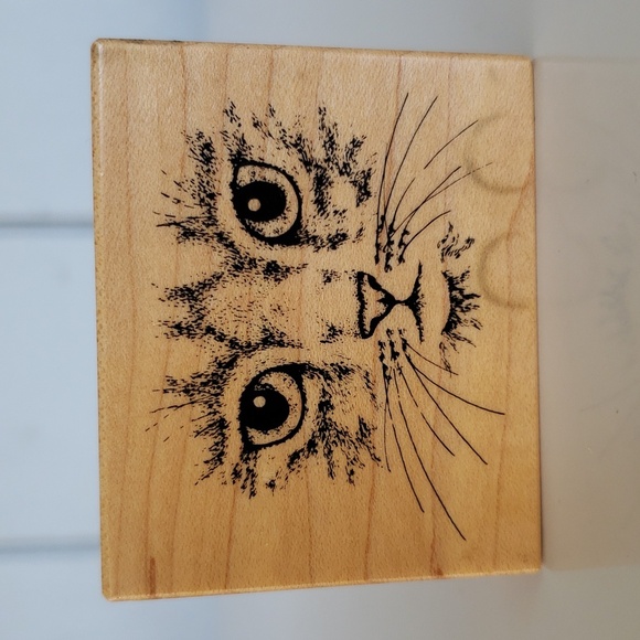 2 Stamps Cat Stamp Deep Red Cat Prints - Picture 2 of 9